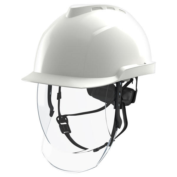 Msa V-Gard 950 Electrician Safety Helmet With Face Shield White
