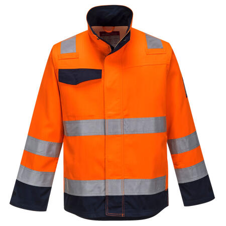 MV35 Modaflame Work HVO Multi-Norm Contrast FR Jacket Orange/Navy