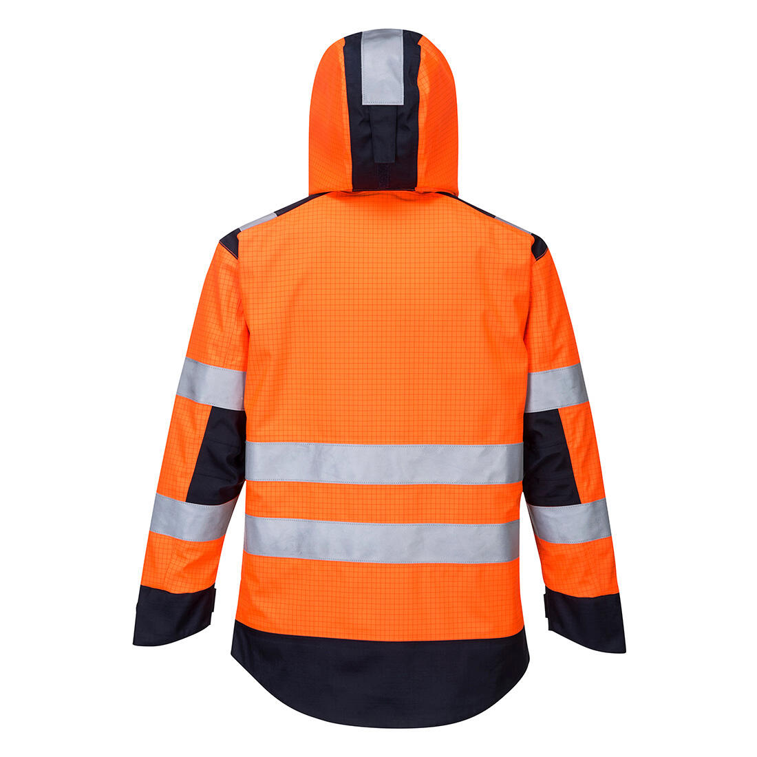 MV70 Modaflame Rain+ Hi-Vis Multi-Norm Contrast FR Jacket Orange/Navy - Image 2