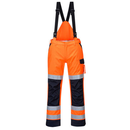 MV71 Modaflame Rain+ Hi-Vis Multi-Norm Contrast FR Trousers Orange/Navy