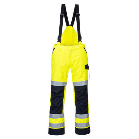 MV71 Modaflame Rain+ Hi-Vis Multi-Norm Contrast FR Trousers Yellow/Navy
