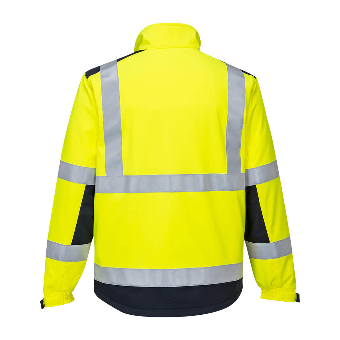 MV72 Modaflame Softshell Hi-Vis Multi-Norm FR Jacket Yellow/Navy - Image 2