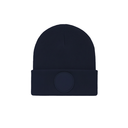 Uneek Clothing UC412 Navy Circular Patch Beanie
