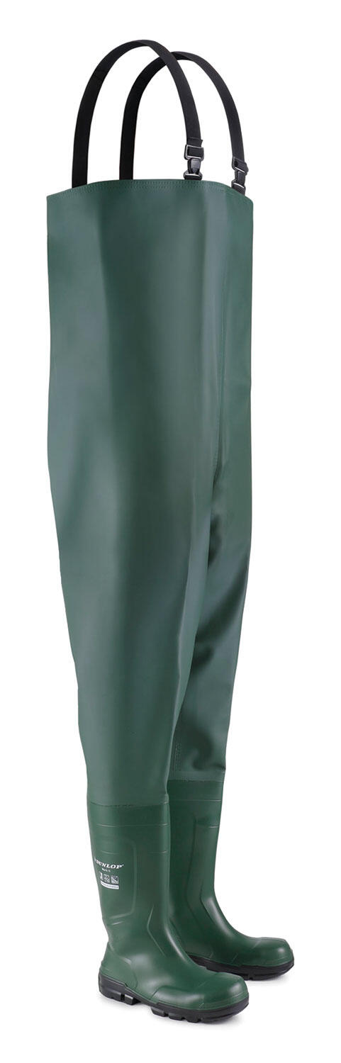 Dunlop Work-It Full Safety Chest Wader Green