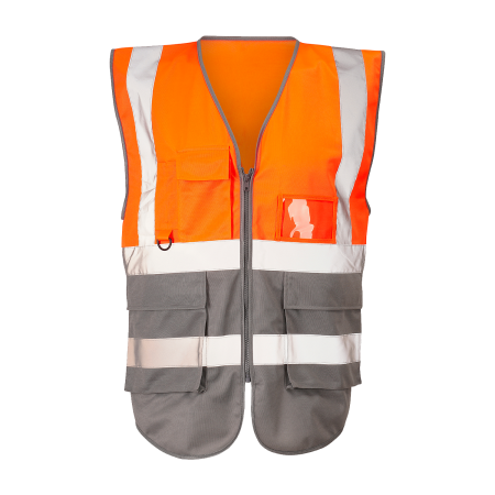Supertouch Orange/Grey Hi-vis 2 tone executive vest