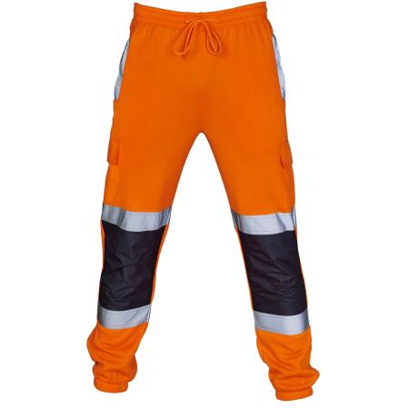 Supertouch Orange/Navy Hi Vis 2 Tone Jogging Bottoms