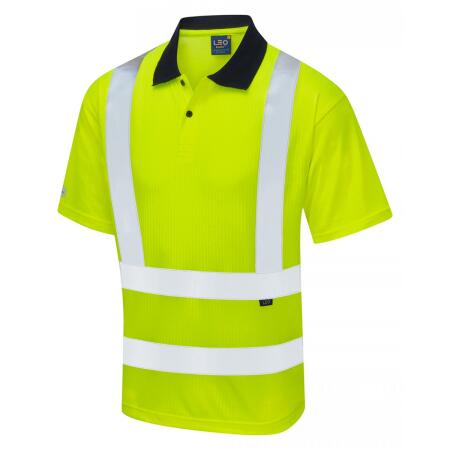 LEO Workwear CROYDE ISO 20471 Cl 2 Comfort Polo Shirt HV YELLOW