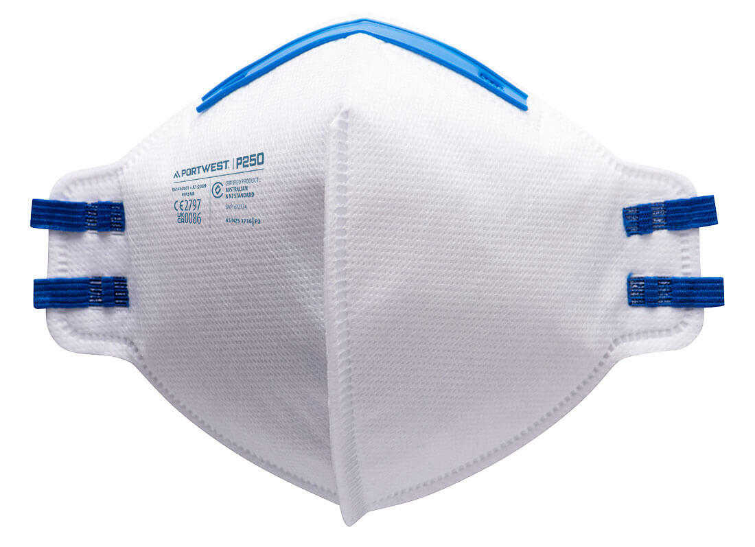 P250 FFP2 Fold Flat Respirator (Pk20) White