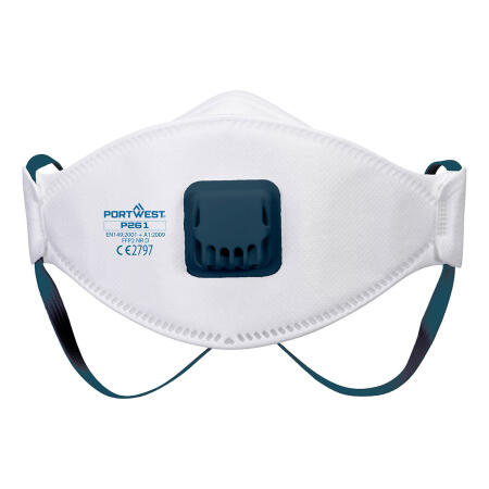 P261 Trifold Valved Dolomite FFP2 Respirator (Pk10) White