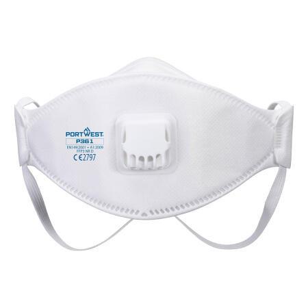 P361 Trifold Valved Dolomite FFP3 Respirator (Pk10) White