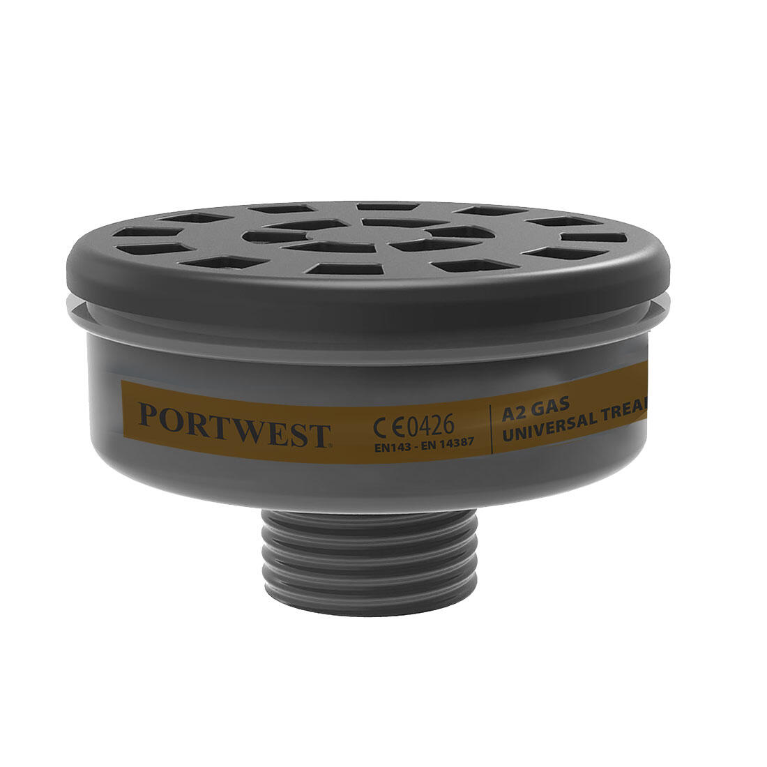 P906 A2 Gas Filter Universal Thread (Pk6) Black