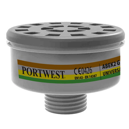 P926 ABEK2 Gas Filter Universal Thread (Pk4) Black