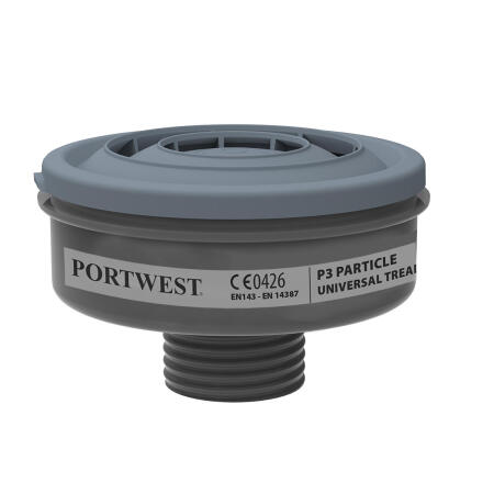 Portwest P946 P3 Particle Filter Universal Thread (Pk6) Black
