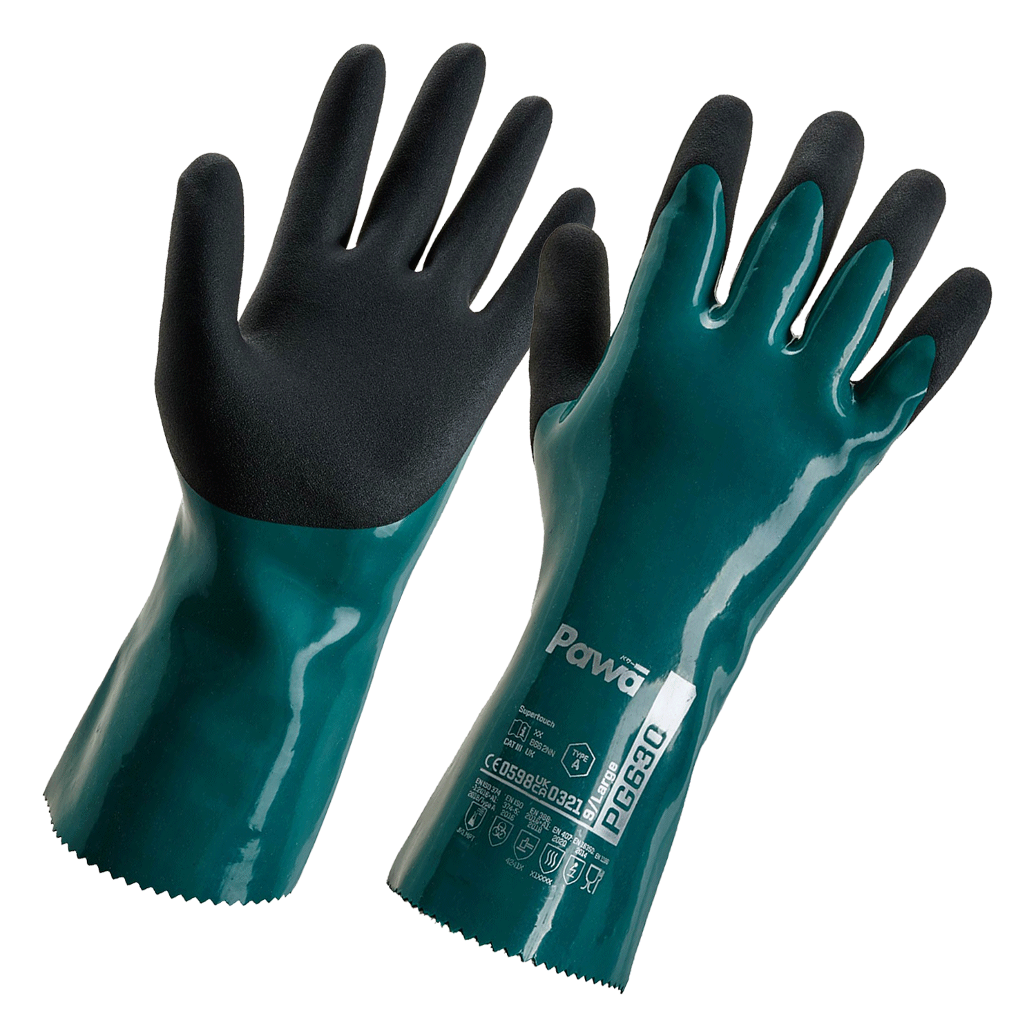 Pawa Green Pawa PG630 Type A Chemical Resistant Heavy-Duty Gauntlet