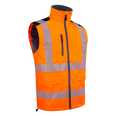 Mens Two-Tone Bodywarmer Orange / Black