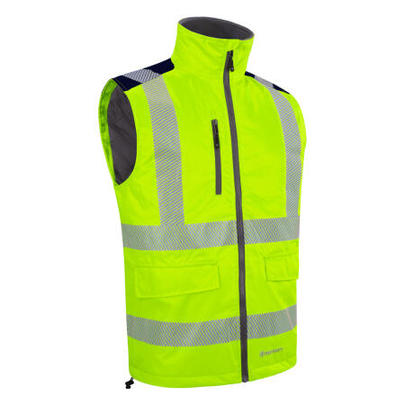 Mens Two-Tone Bodywarmer Saturn Yellow / Navy