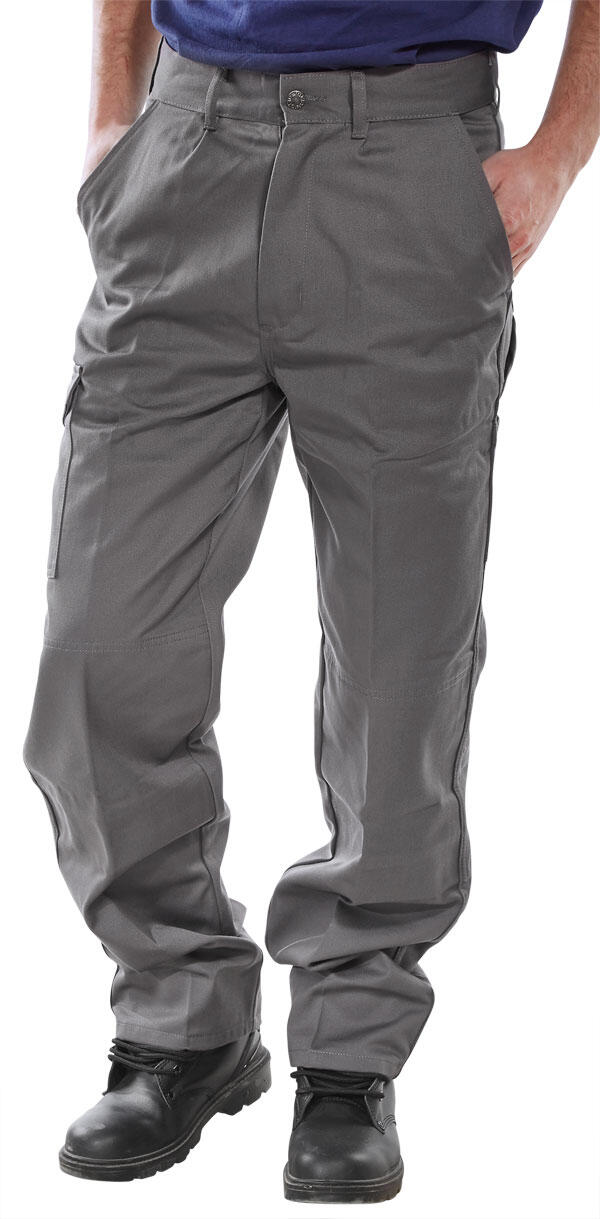 Beeswift Heavyweight Drivers Trousers Grey