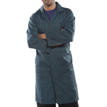 Beeswift Poly Cotton Warehouse Coat Spruce Green
