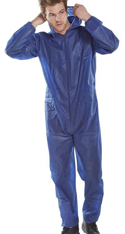 Beeswift Polprop Disposable Coverall Navy Blue