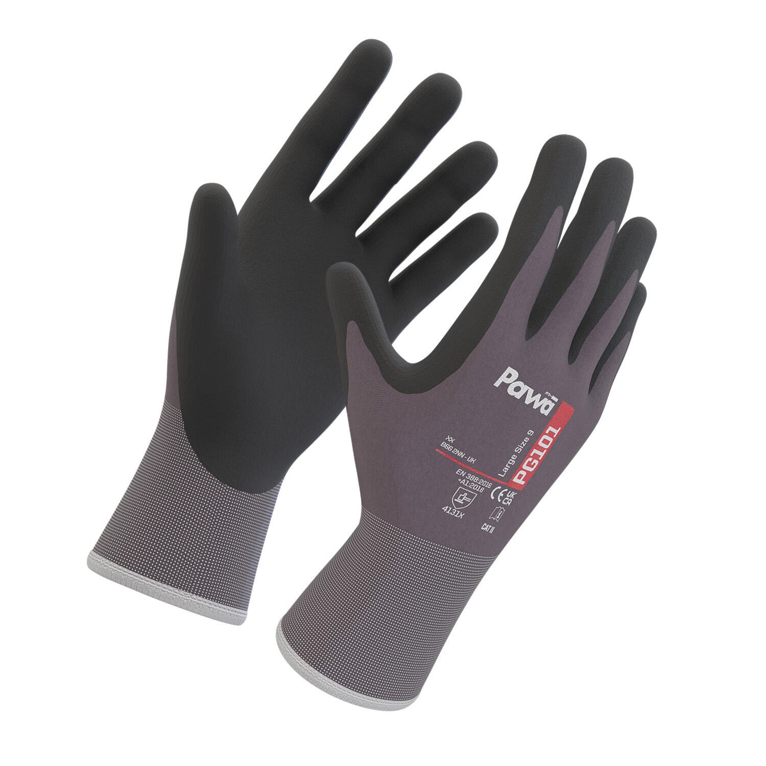 Pawa Grey/Black Pawa PG101 Gloves