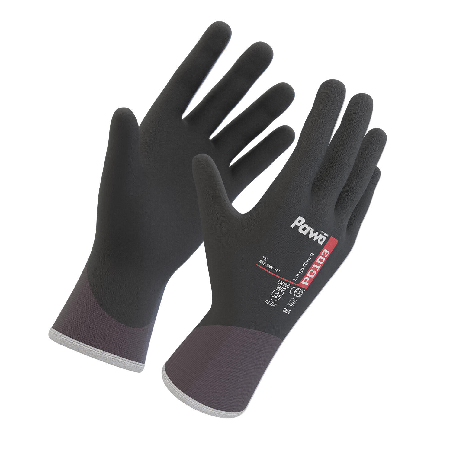 Pawa Grey/Black Pawa PG103 Breathable Glove