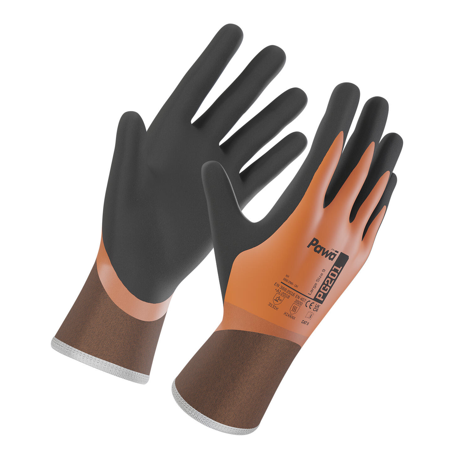 Pawa Orange/Black Pawa PG201 Gloves