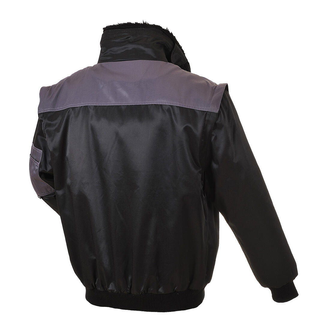 PJ20 Two Tone Pilot Jacket Black/Grey - Image 2