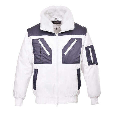 Portwest PJ20 Two Tone Pilot Jacket White