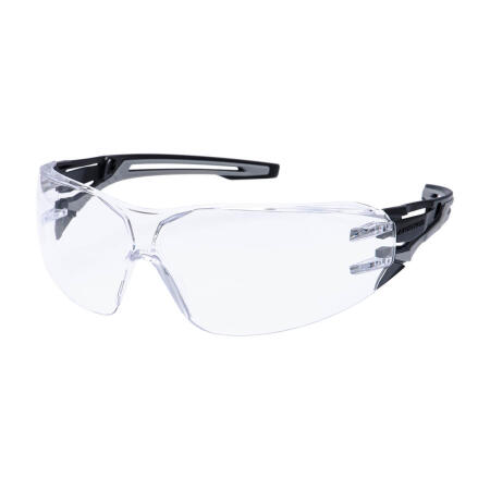 PR01 Anthracite Wraparound Safety Glasses Clear