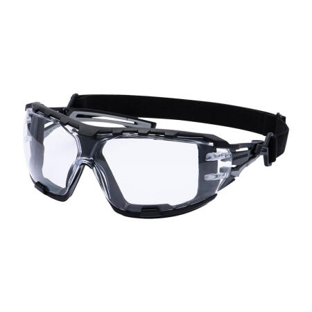 PR02 Anthracite Wraparound Plus Safety Glasses Clear