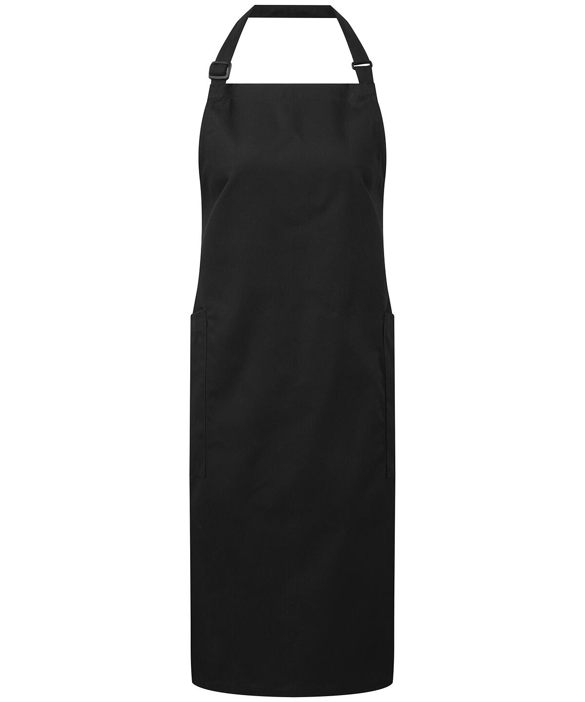 Premier PR120 Recycled Polyester & Organic Cotton Apron Black