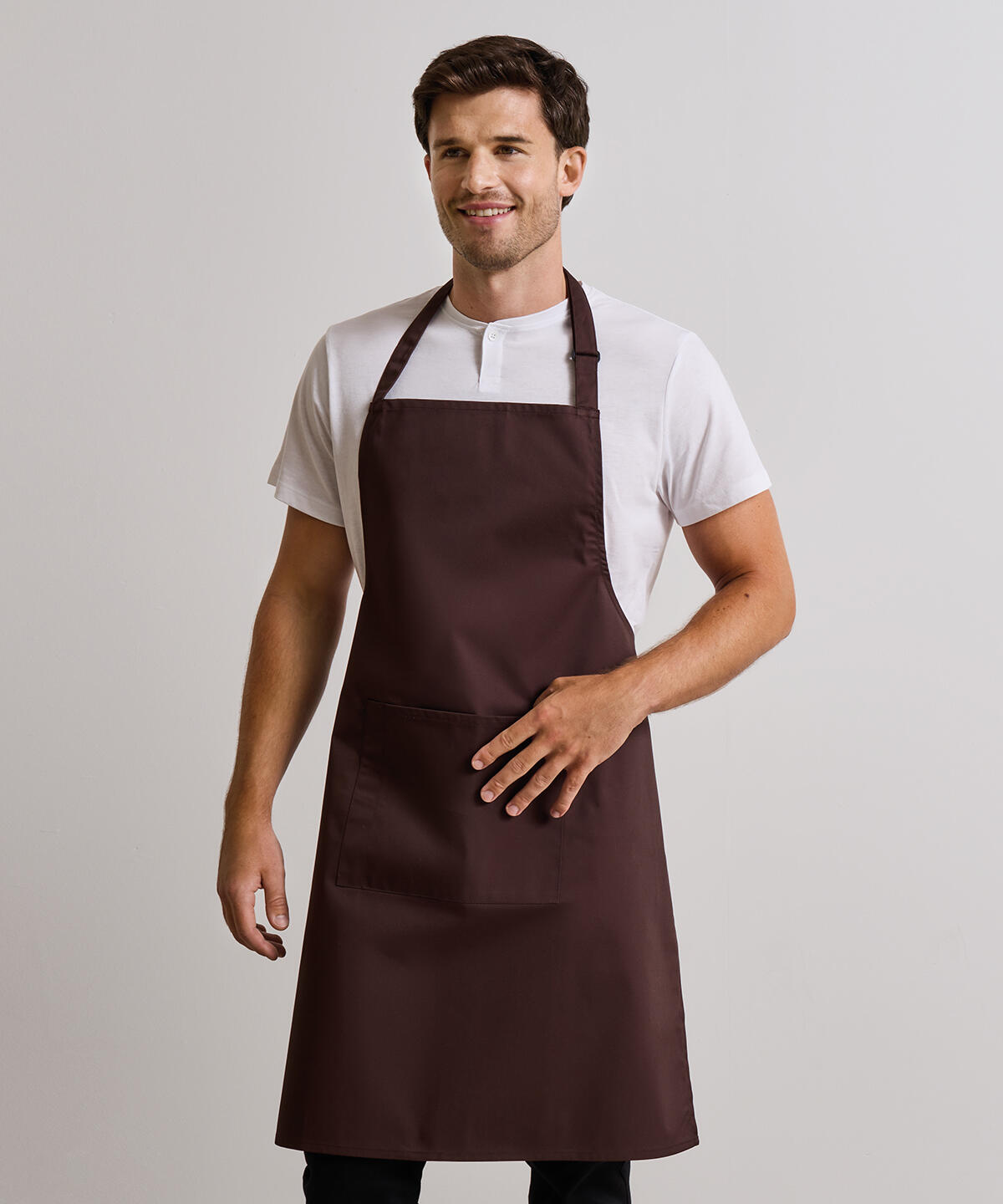 PR154 Colours bib apron with pocket Blue - Image 2