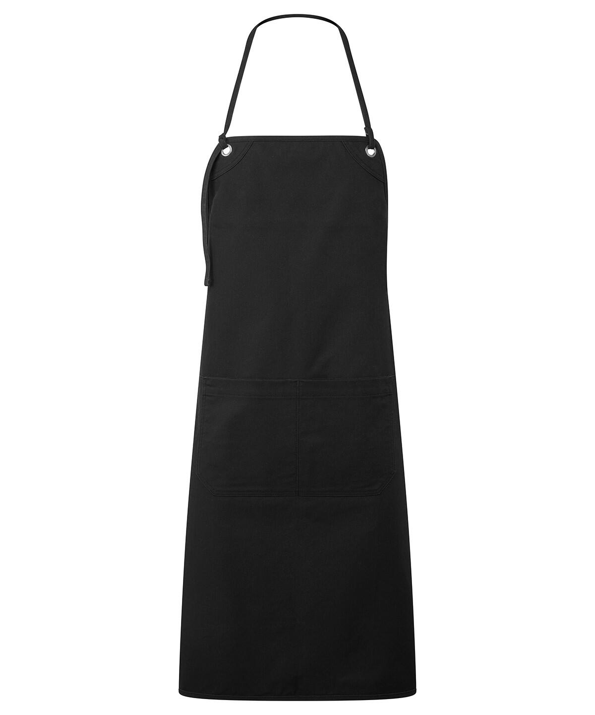 Premier PR181 ‘Artisan’s choice’ double-pocket canvas apron Black