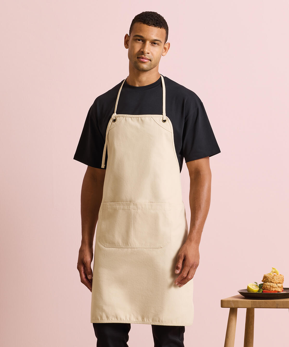 PR181 ‘Artisan’s choice’ double-pocket canvas apron Grey - Image 2