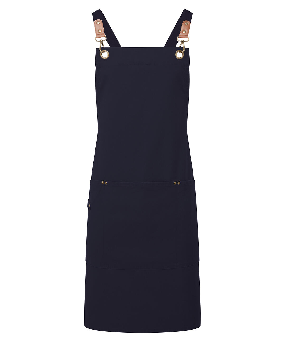 Premier PR182 Clip ‘n’ Clasp cross-back bib apron Blue