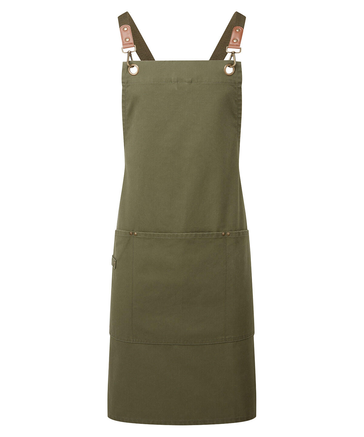 Premier PR182 Clip ‘n’ Clasp cross-back bib apron Green