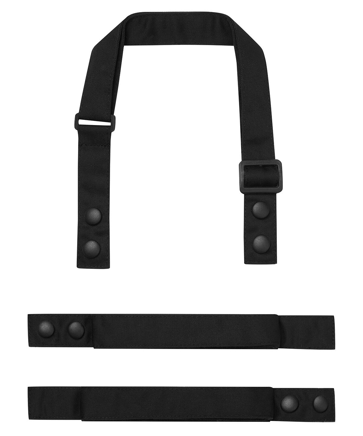 Premier PR191 ‘Swap & Pop’ Customisable Apron – Straps Black