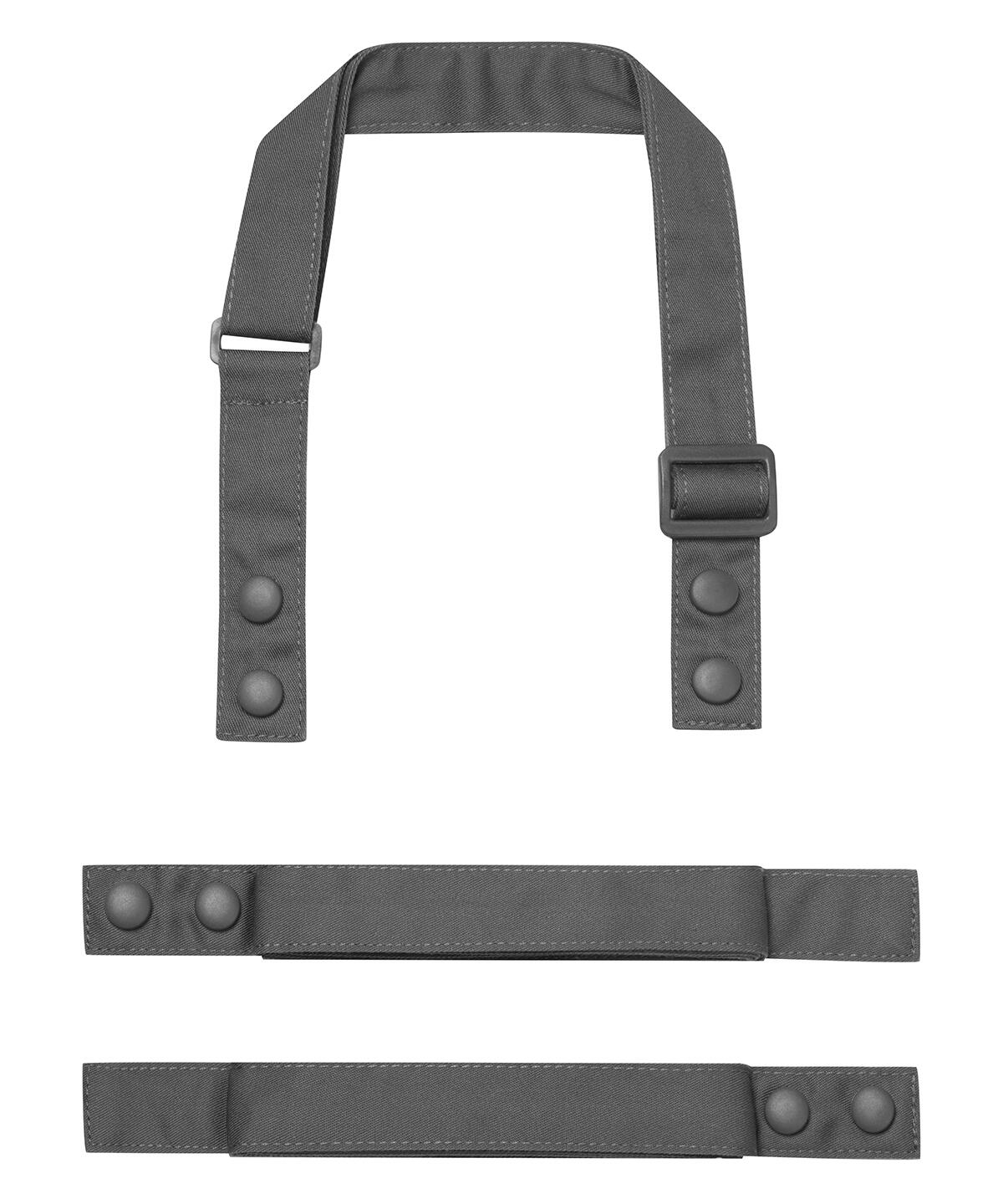 Premier PR191 ‘Swap & Pop’ Customisable Apron – Straps Grey