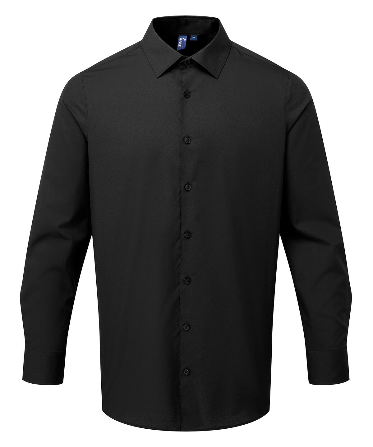Premier PR203 Long sleeve ‘Recyclight’ poplin shirt Black
