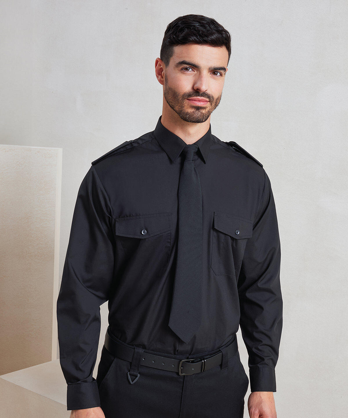 PR210 Long sleeve pilot shirt Blue - Image 2