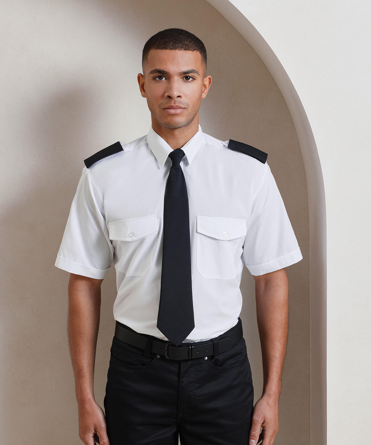 PR212 Short sleeve pilot shirt Blue - Image 2