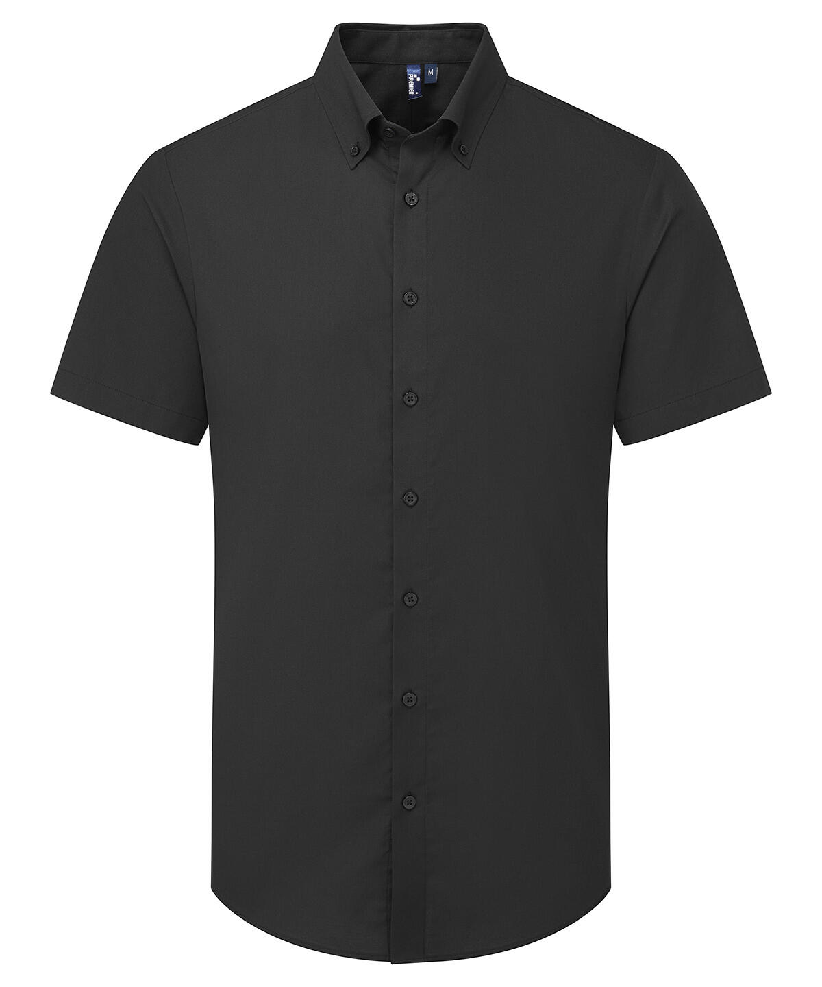 Premier PR286 ‘Supreme’ Oxford short sleeve shirt Black