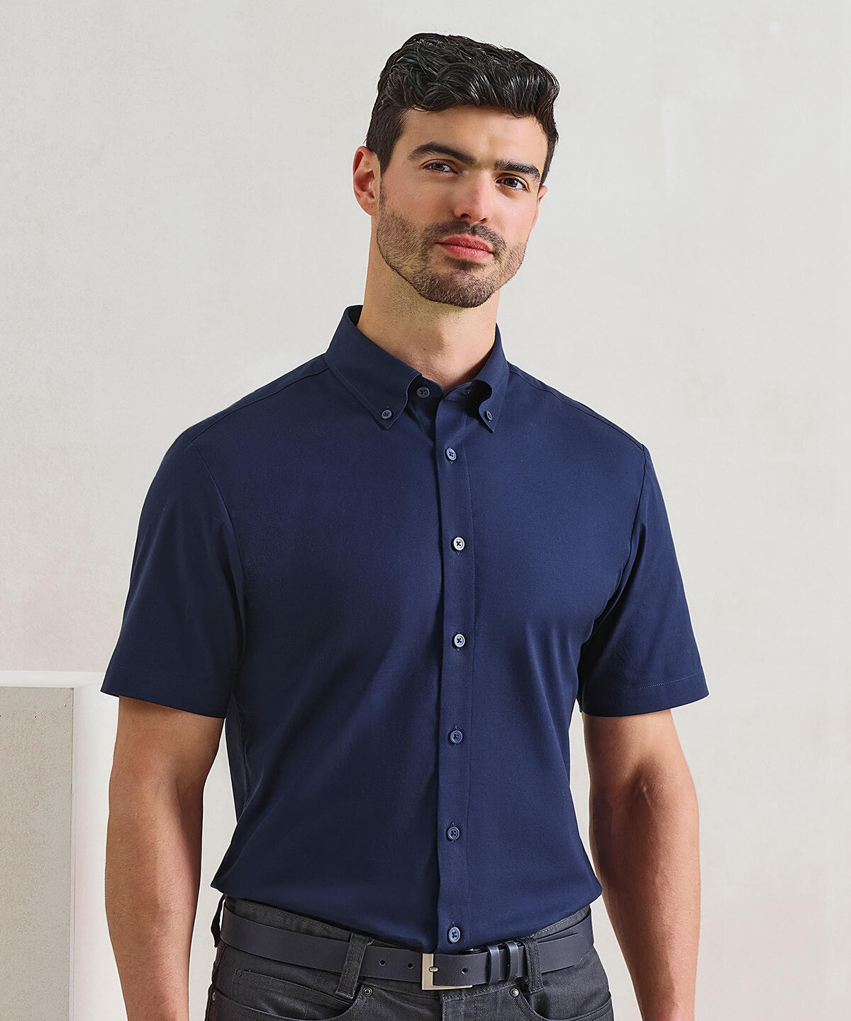 PR286 ‘Supreme’ Oxford short sleeve shirt Blue - Image 2