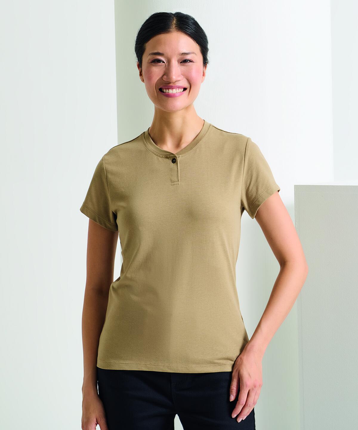 PR319 Women’s Cotton Rich‘Comis’ Tee Black - Image 2