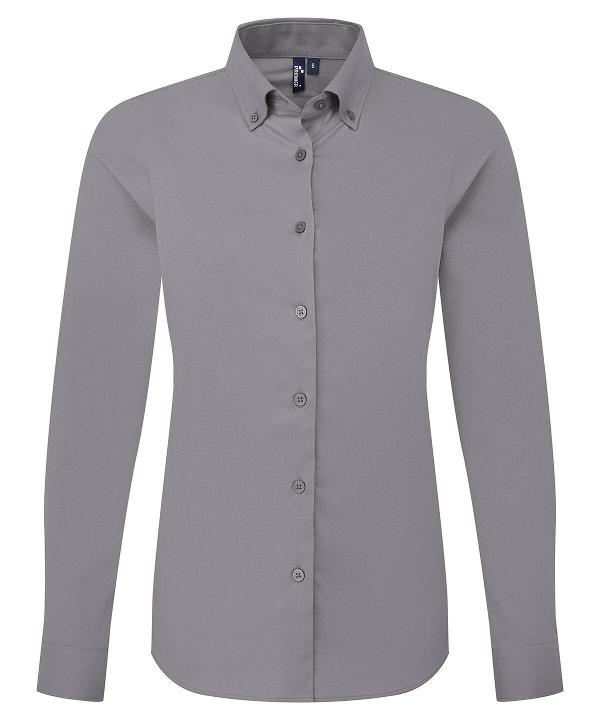 Premier PR384 Women’s ‘Supreme’ Oxford long sleeve shirt Grey