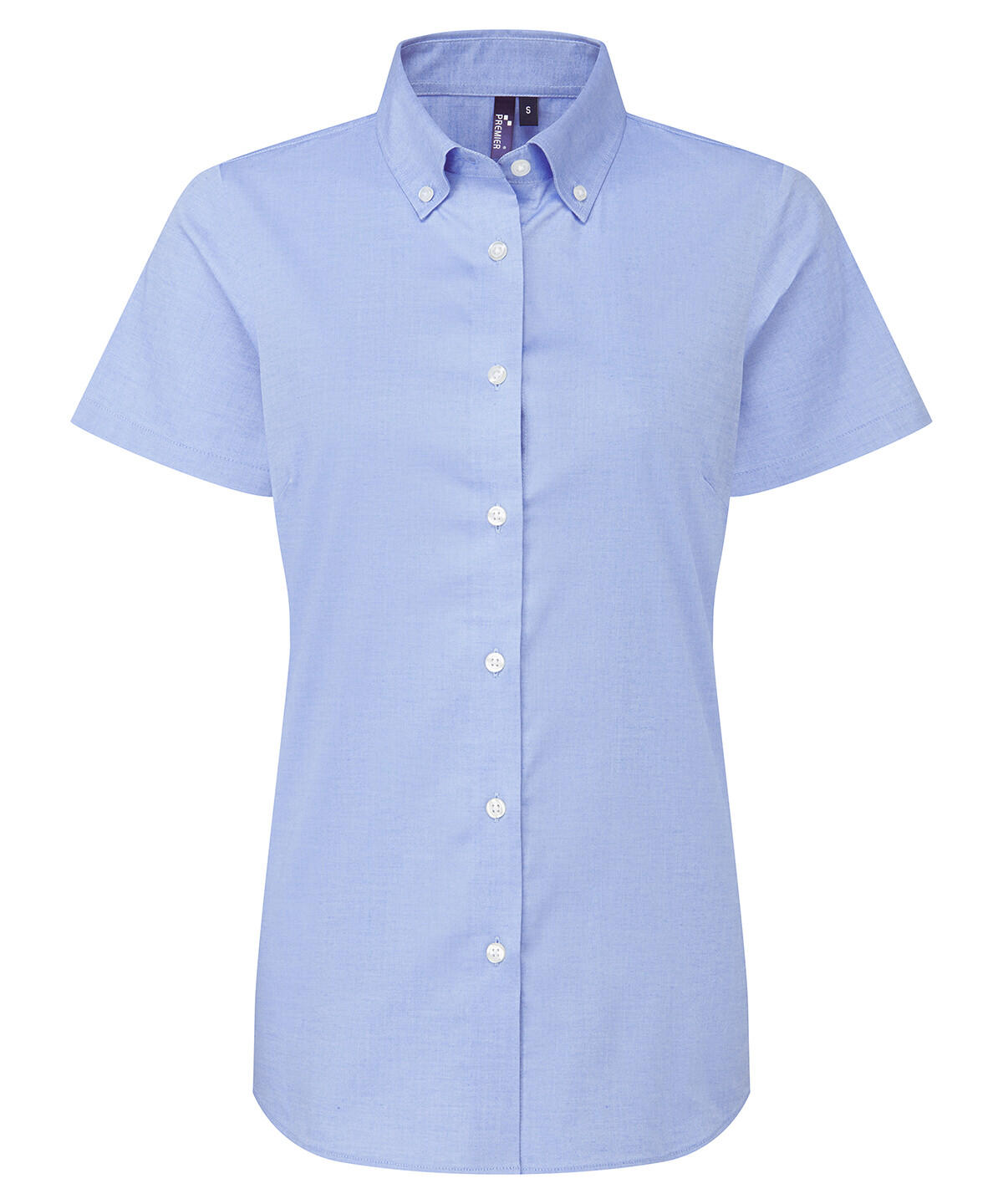 Premier PR386 Women’s ‘Supreme’ Oxford short sleeve shirt Blue