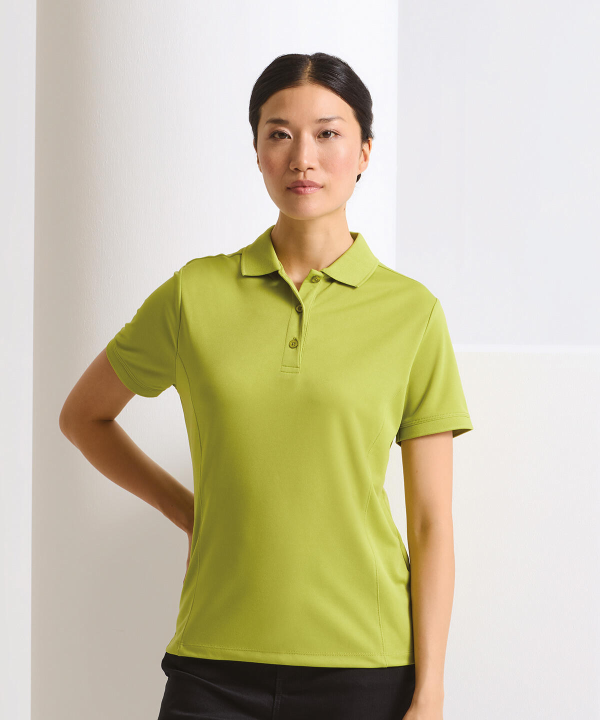PR616 Women's Coolchecker® piqué polo Grey - Image 2