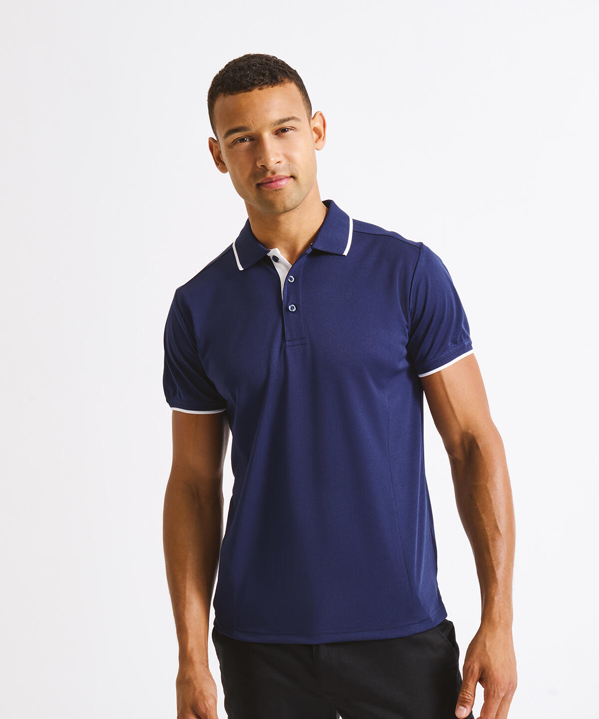 PR618 Contrast Coolchecker® polo Grey - Image 2