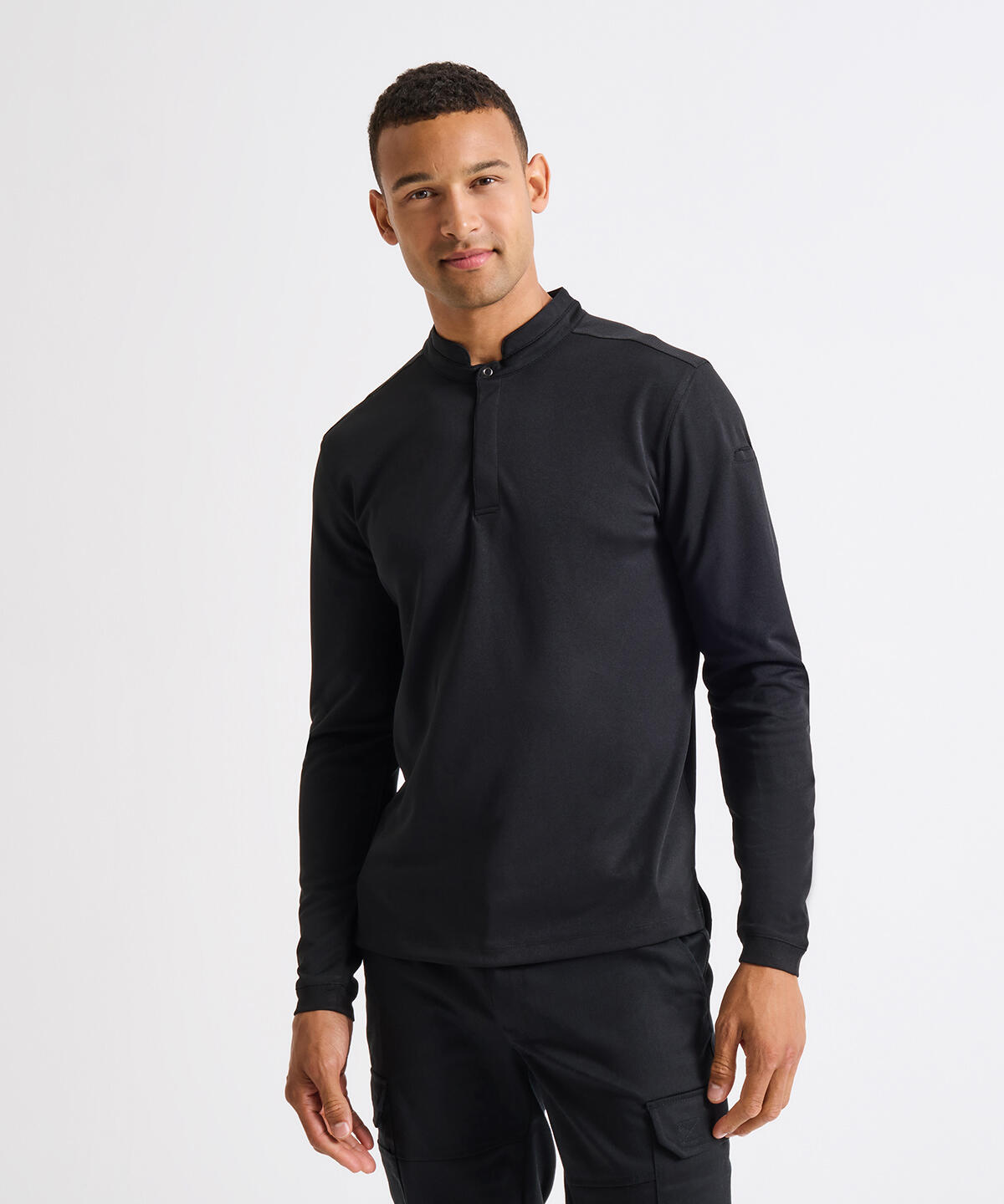 PR647 Essential Coolchecker® long sleeve chef’s shirt White - Image 2
