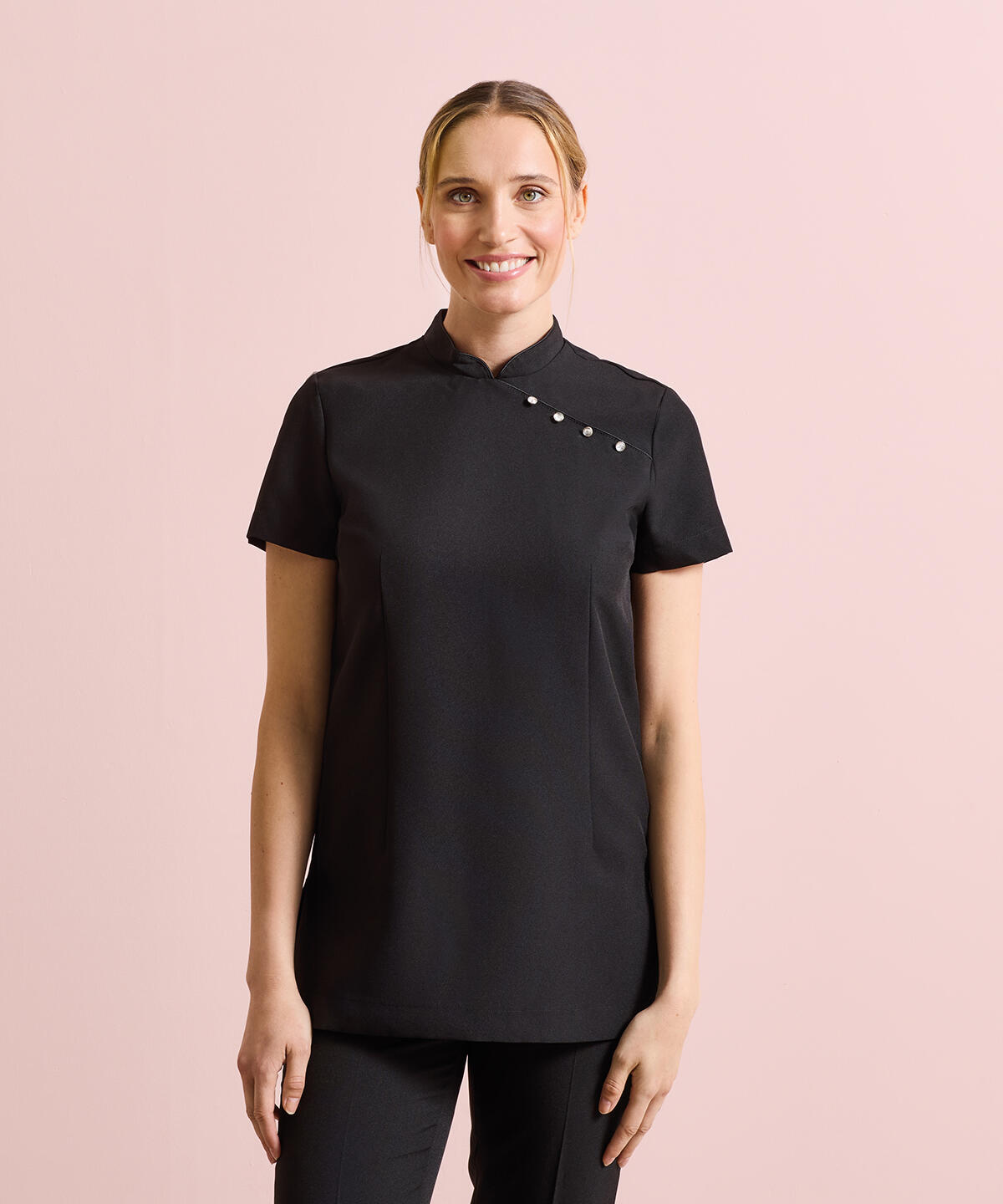 PR681 Mika beauty and spa tunic Black - Image 2
